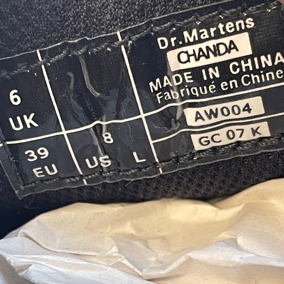 Dr. Doc Martens Chanda Black Flower Y2K Chunky Air Wair Platform Oxfords. 8/8.5 - Picture 6 of 9